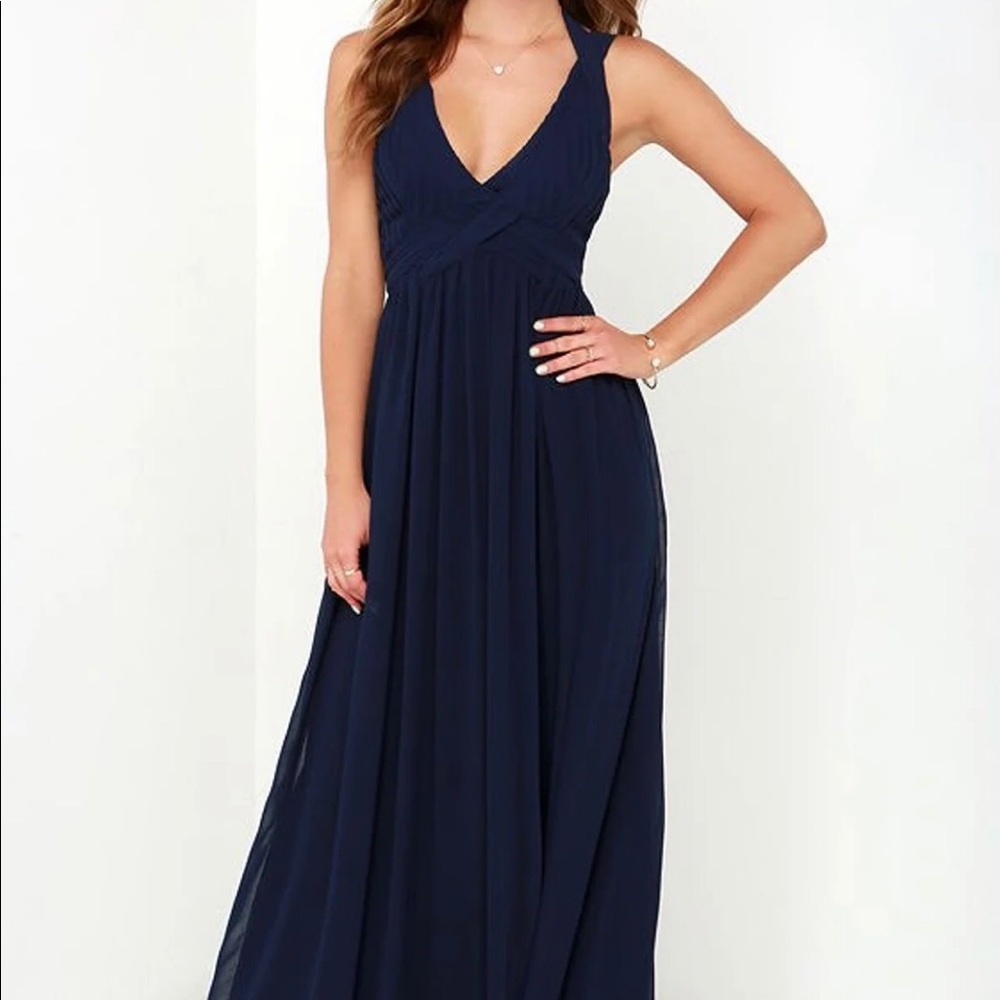 Lulu’s Navy Blue Maxi Dress